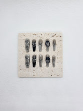 Heart of Rebellion: Metallic Long Press-on Nails Edgy Style Instant Mani