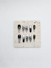 Rebel Wings: Long Metallic Press-on Nails with Butterfly Instant Manicure