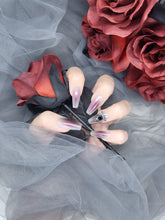 Haunting Hearts: metallic Pink Press on nails Instant Manicure AU