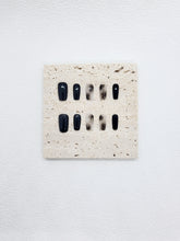 Understated Noir: Chic Black Marbling Press-on Nails Instant Manicure AU