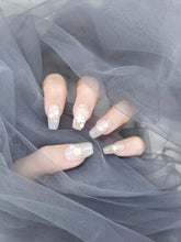 Whispers of Love: Luxe Press on nails for wedding Instant Manicure AU