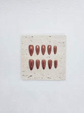 Copper Glow: Almond-shaped Brown Press-on Nails for Daily Wear Instant Mani