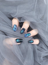 Milky Way Enchantment: Magnetic Cat Eye Press on Nails Instant Mani AU
