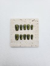 Cosmic Rainforest: Green Magnetic Press on Nails Instant Manicure AU