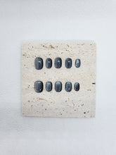 Rainforest Nightfall: Short black magnetic Press on nails Instant Mani