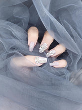 Lavender Dreams: Luxe crystal purple Press on nails Instant Mani AU