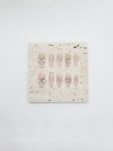 Eternal Blush: Pink Nude Press-on Nails with Gem Adornments Instant Mani