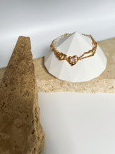 Golden Aura Heart Bracelet: 925 Sterling Silver 18K Vintage Gold, Fresh water pearls, Heart, Elegance for Wedding