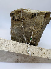 Infinite Charm Silver Leaf Cascade Necklace: 925 Sterling Silver, Green Cubic Zirconia, Trendy wave Unique Design