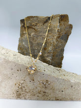 Molten Opulence Gold Necklace: 925 sterling silver with 18k vintage gold, Luxe Lava and Composite Opal Detailing