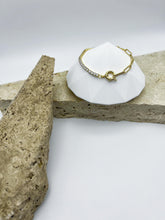 Radiant Link Chain Bracelet: 925 Sterling Silver 18k gold, cubic zirconia