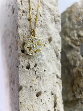 Radiant Spinning Four Leaf Clover Necklace: 925 Sterling Silver 18K Gold, cubic zirconia, Trendy Unique Design