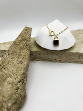 Timeless Bond Black Agate Padlock Bracelet: 925 Sterling Silver 18K Gold, Everyday Style