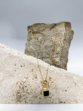 Timeless Bond Black Agate Padlock Necklace: 925 Sterling Silver 18K Gold, Everyday Style Jewellery