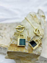 Timeless Bond Black Agate Padlock Bracelet: 925 Sterling Silver 18K Gold, Everyday Style