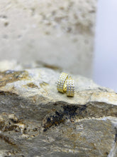 Triple Glitter Pavé Hoop Earrings: 925 Sterling Silver 18k Gold-plated, clear CZ, Everyday Elegance