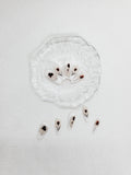 Serenity in Rose: Long white trendy design Press ons Instant Mani AU