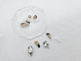 Luxe Luminance: Classic White Press-on Nails with Luxury Gems Instant Mani