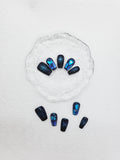 Milky Way Enchantment: Magnetic Cat Eye Press on Nails Instant Mani AU