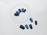 Milky Way Enchantment: Magnetic Cat Eye Press on Nails Instant Mani AU