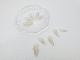 Blooming Pearls: Nude Nails with Floral Designs and Pearl Accents Instant Mani