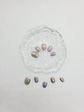 Dreamlight Aura: Short Squoval Aurora Chrome Nails Instant Manicure