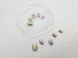 Dreamlight Aura: Short Squoval Aurora Chrome Nails Instant Manicure