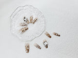 Pearlized Glamour: Luxe wedding Press on nails Salon-quality Mani AU