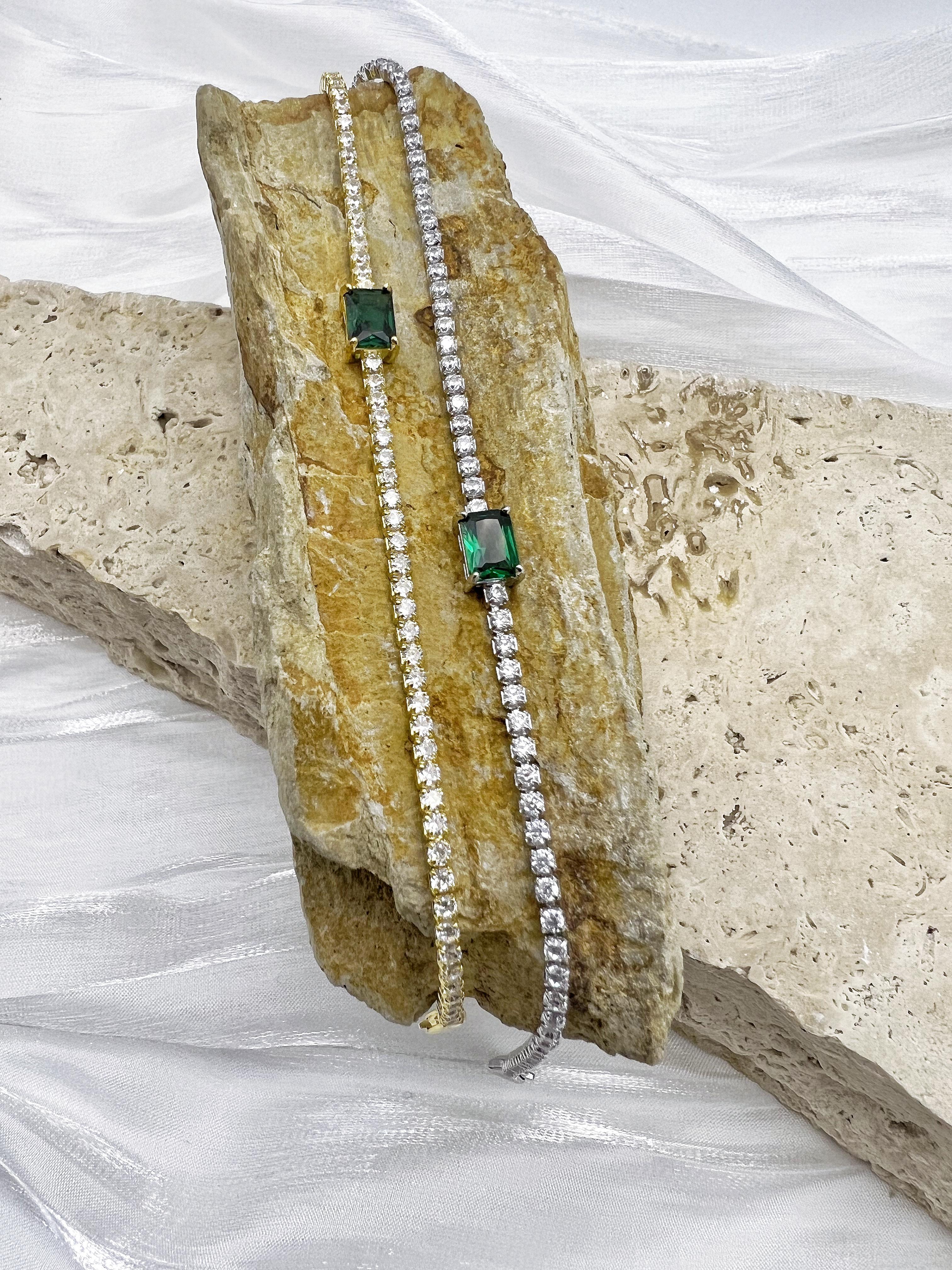 Green on sale gold bracelet