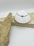 Enchanted Green Elegance Silver Bracelet: 925 Sterling Silver, Green and Clear Cubic Zirconia, Sparkling Classic Style
