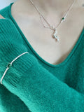 Enchanted Green Elegance Silver Bracelet: 925 Sterling Silver, Green and Clear Cubic Zirconia, Sparkling Classic Style